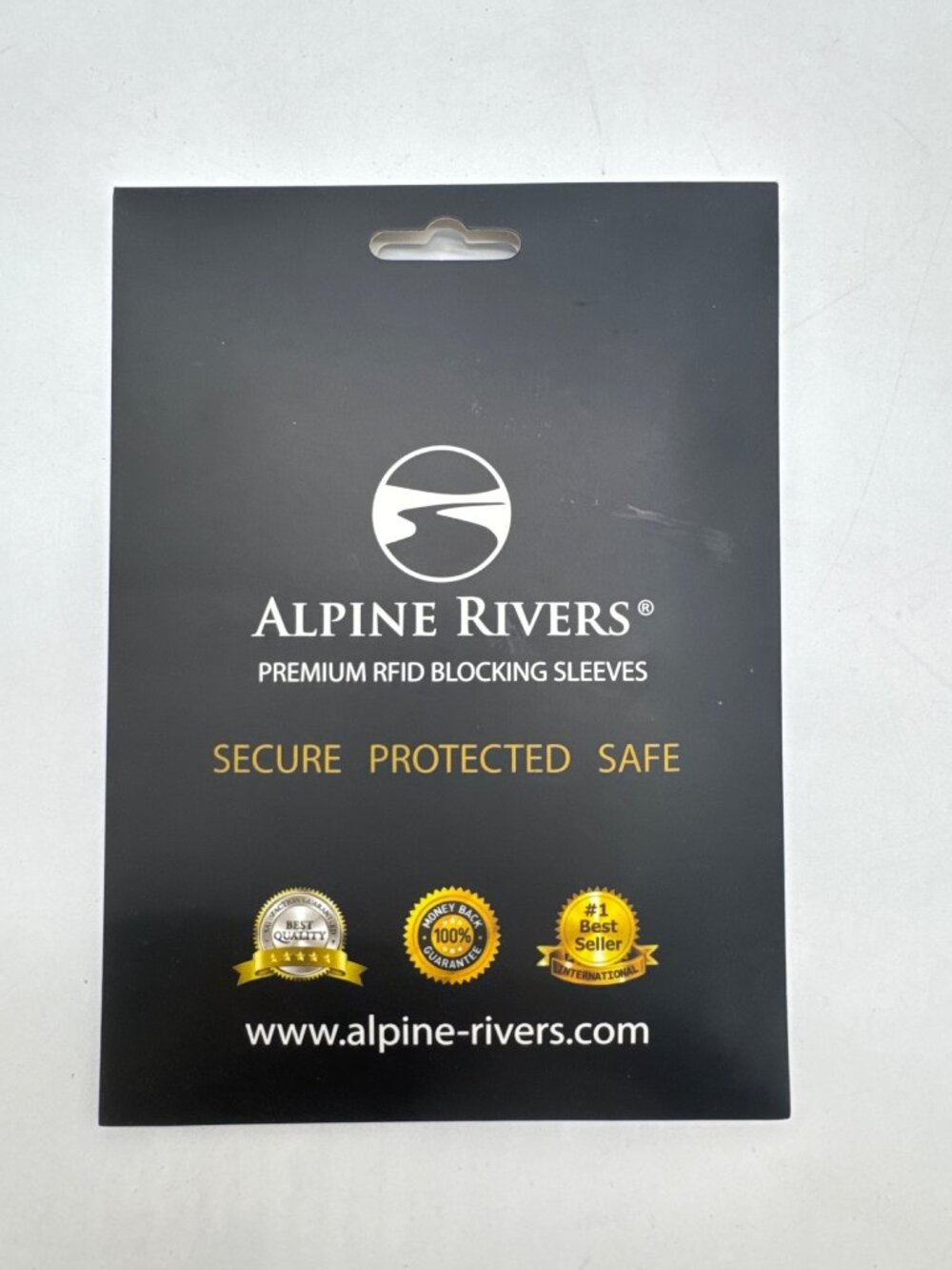 Alpine Rivers RFID Blocking Card Sleeves Set of 18 Black Credit Card Protectors